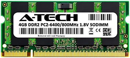 זיכרון RAM של A-Tech 4GB עבור Dell Latitude D830 | DDR2 800MHz SODIMM PC2-6400 מודול שדרוג זיכרון לא ECC 200 פינים